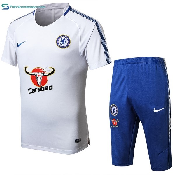 Camiseta Chelsea Entrenamiento Conjunto Completo 2017/18 Blanco